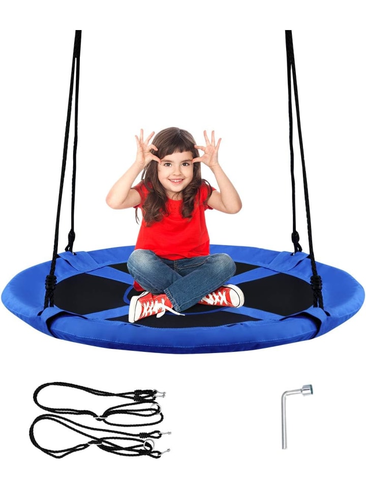 COSTWAY Nestschaukel φ100cm in Blau günstig kaufen onesize