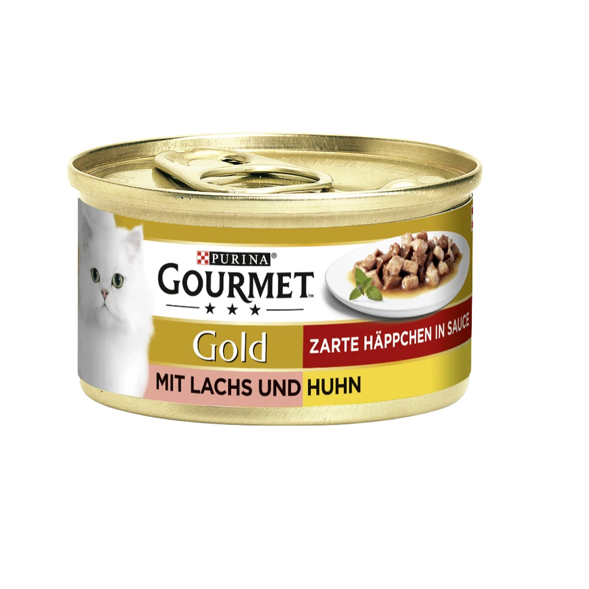 GOURMET Gold Zarte Häppchen in Sauce mit Lachs und Huhn