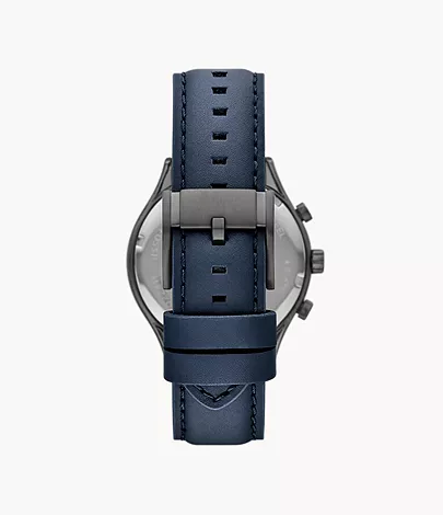 Fossil Outlet Uhr Fenmore Multifunktionswerk Leder dunkelblau