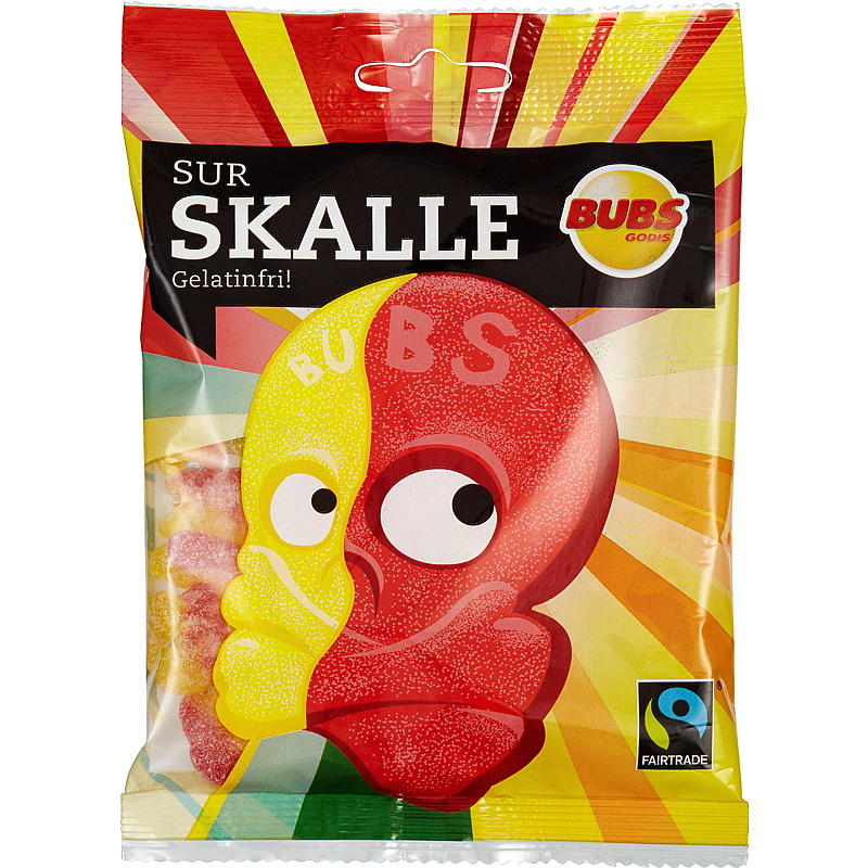 Bubs Sur skalle i pose 90 g Bubs