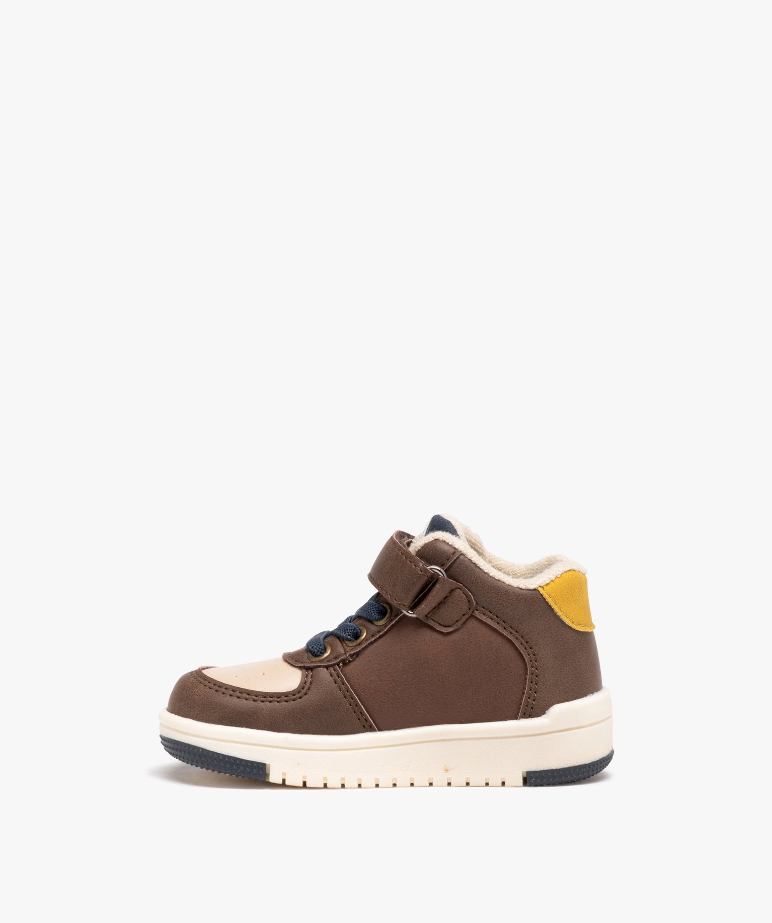 Baskets bébé Garçon mid-cut à semelle épaisse - Hobiz marron | GEMO