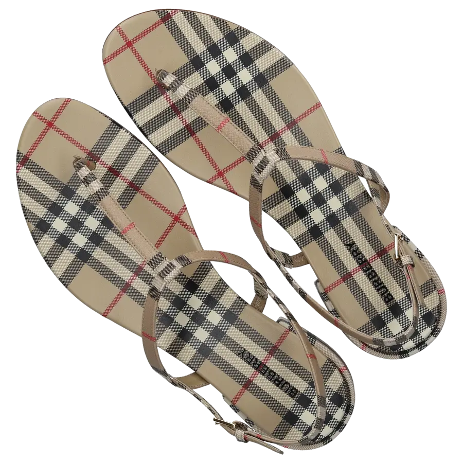 Burberry - Zehentrenner EMILY Baumwolle - beige