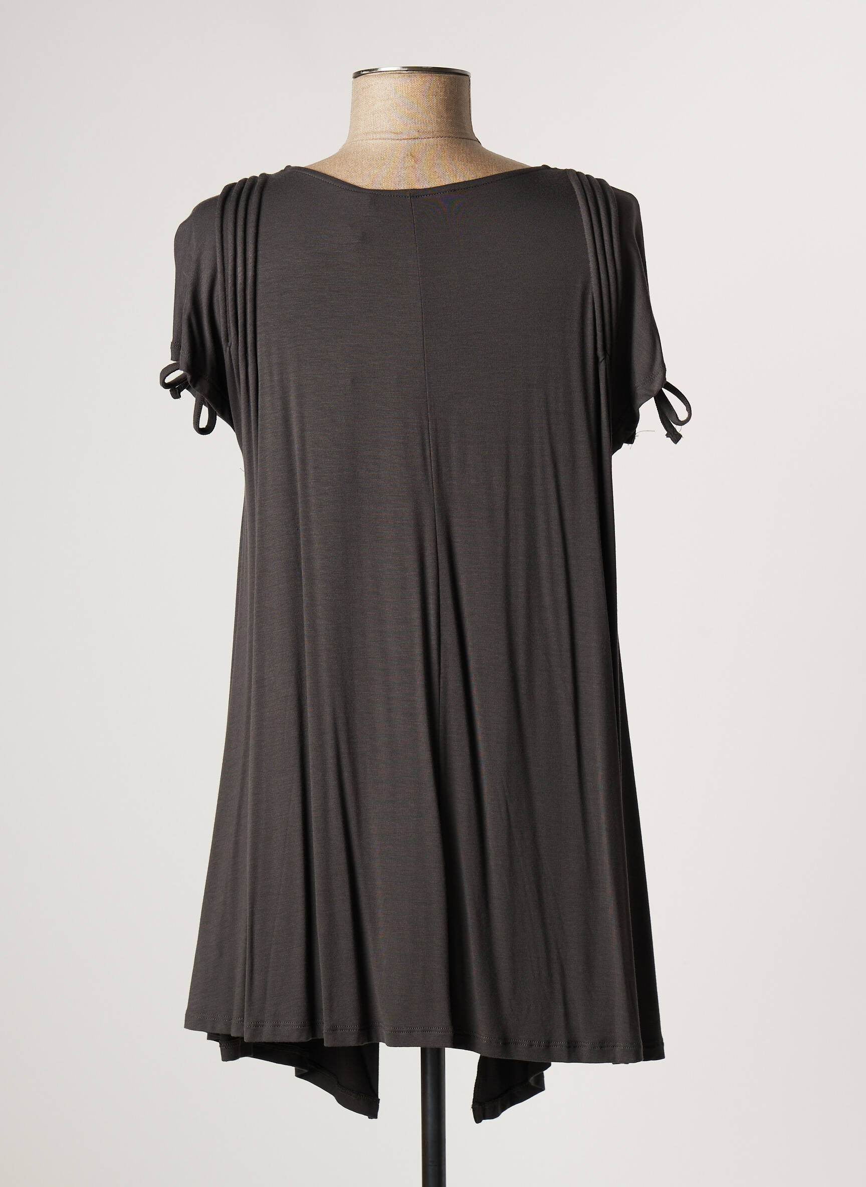Lauren Vidal Tuniquemanchecourte Femme couleur gris