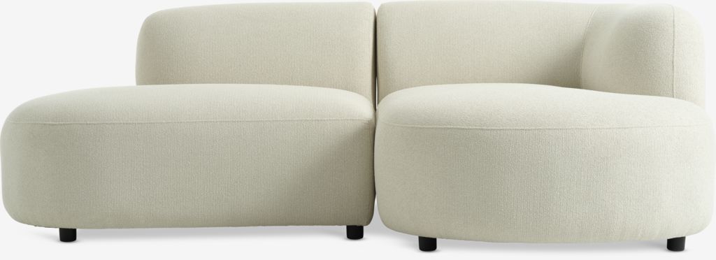 JYLLINGE Sofa z szezlongiem JYLLINGE beżowy pluszowy materiał