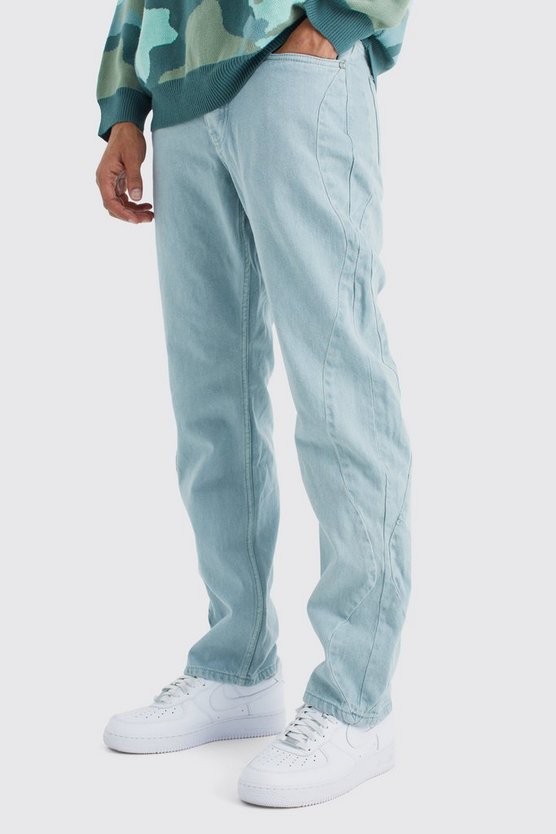 Lockere Jeans mit Naht-Detail