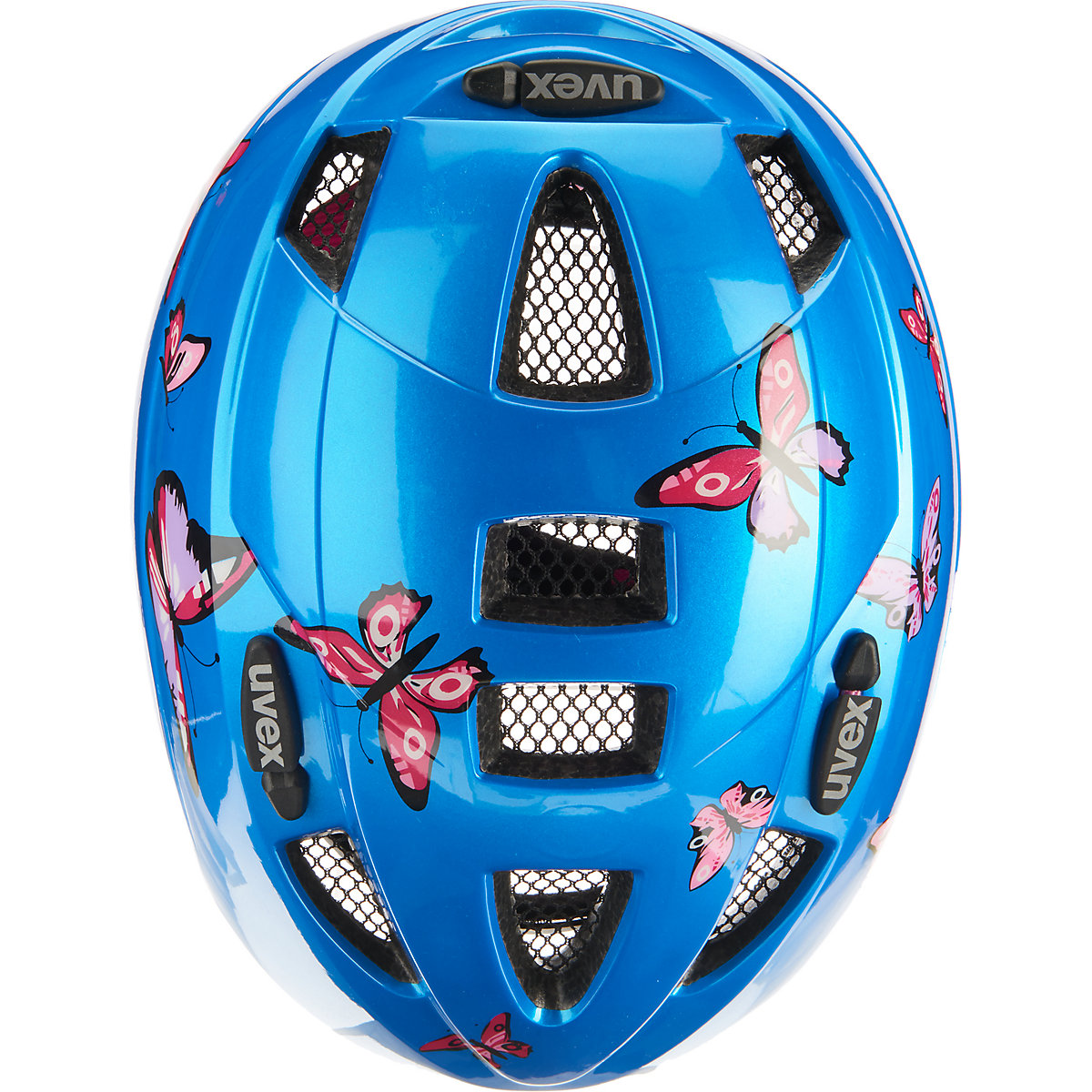Fahrradhelm kid 2 butterfly Gr. 46-52, blau/rosa