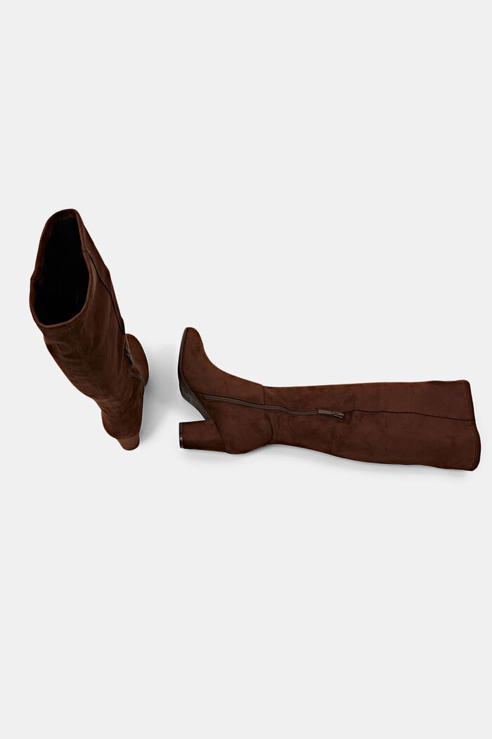 Kniehohe Boots in Wildlederoptik
