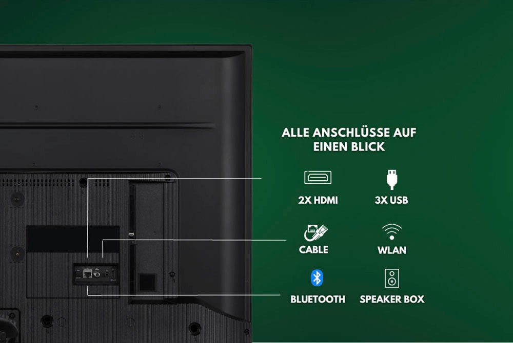 Hanseatic 50Q850UDS QLED-Fernseher (126 cm/50 Zoll, 4K Ultra HD, Android TV, Smart-TV)