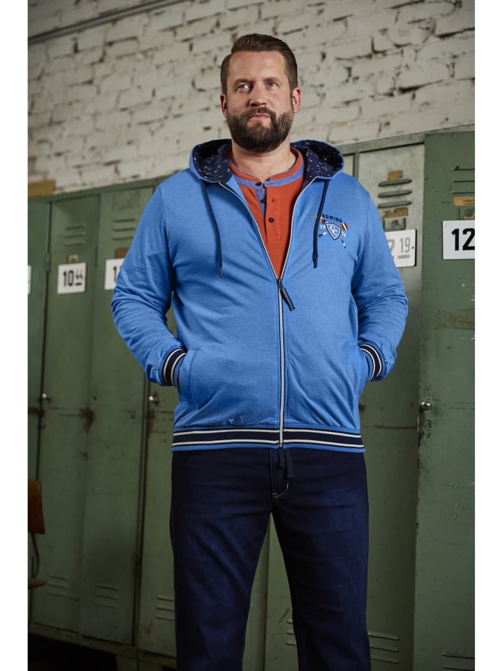 Charles Colby Sweatjacke DUKE EDMUND in blau melange günstig kaufen