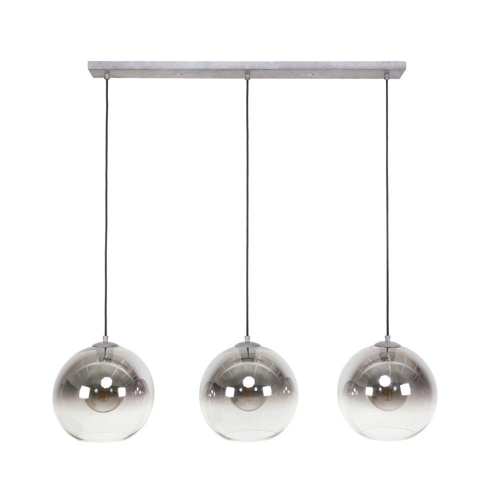 famlights Hängeleuchte, Pendelleuchte Selina in Schwarz-transparent und Altsilber E27 3-flam, keine Angabe, Leuchtmittel enthalten: Nein, warmweiss, Hängeleuchte, Pendellampe, Pendelleuchte