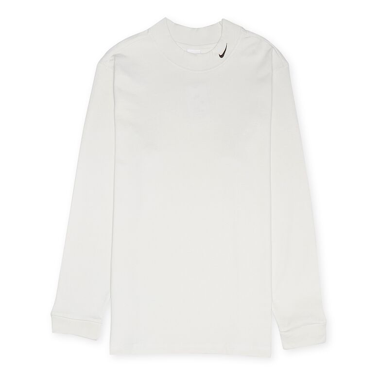 NIKE Life Long Sleeve Mock Neck Shirt phantom/black