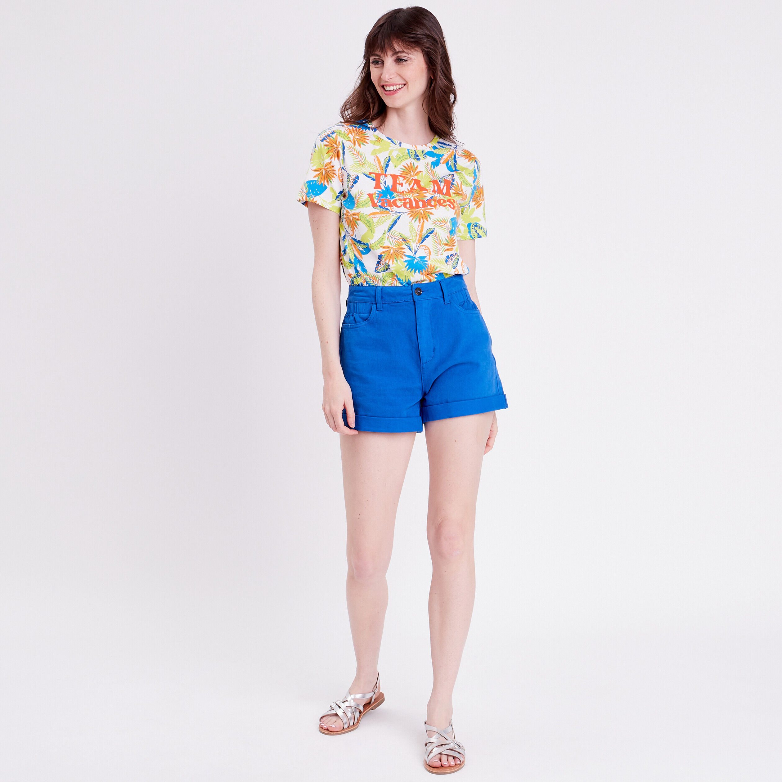 T-shirt manches courtes blanc femme | Cache Cache