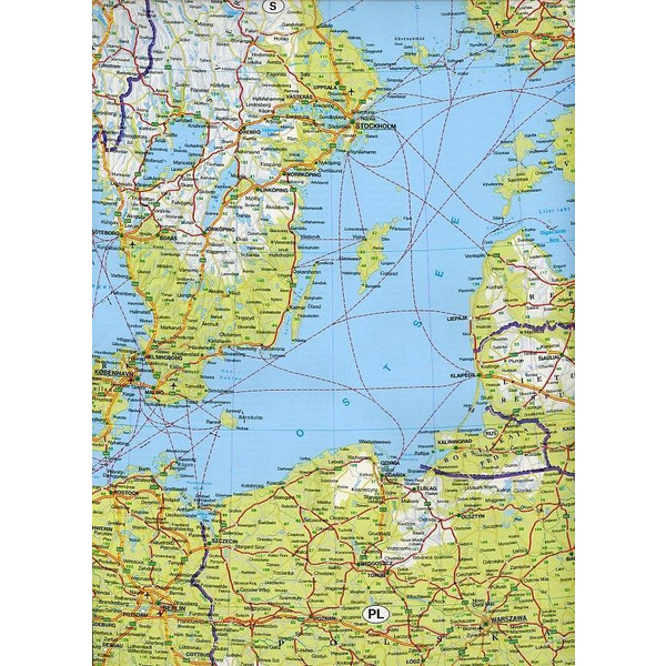 Europa 1 : 3 500 000. Autokarte physisch - Straßenkarte