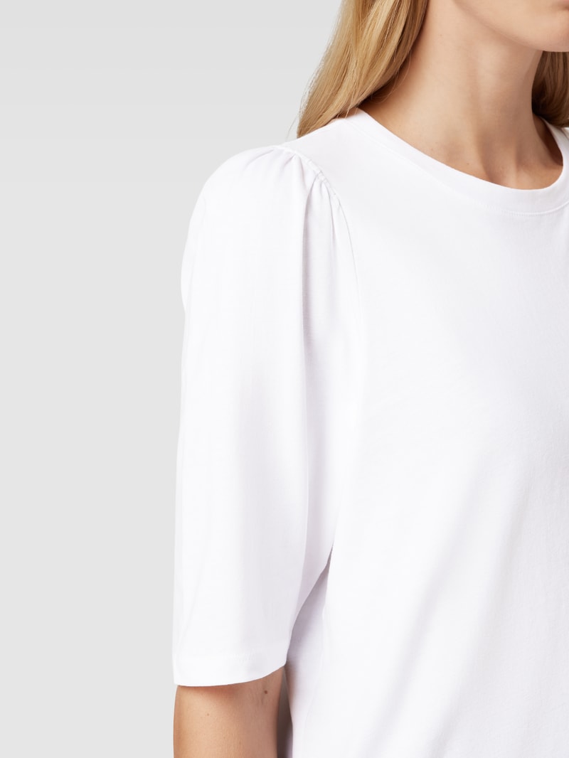 T-Shirt mit Rundhalsausschnitt Modell 'Maica' in weiß