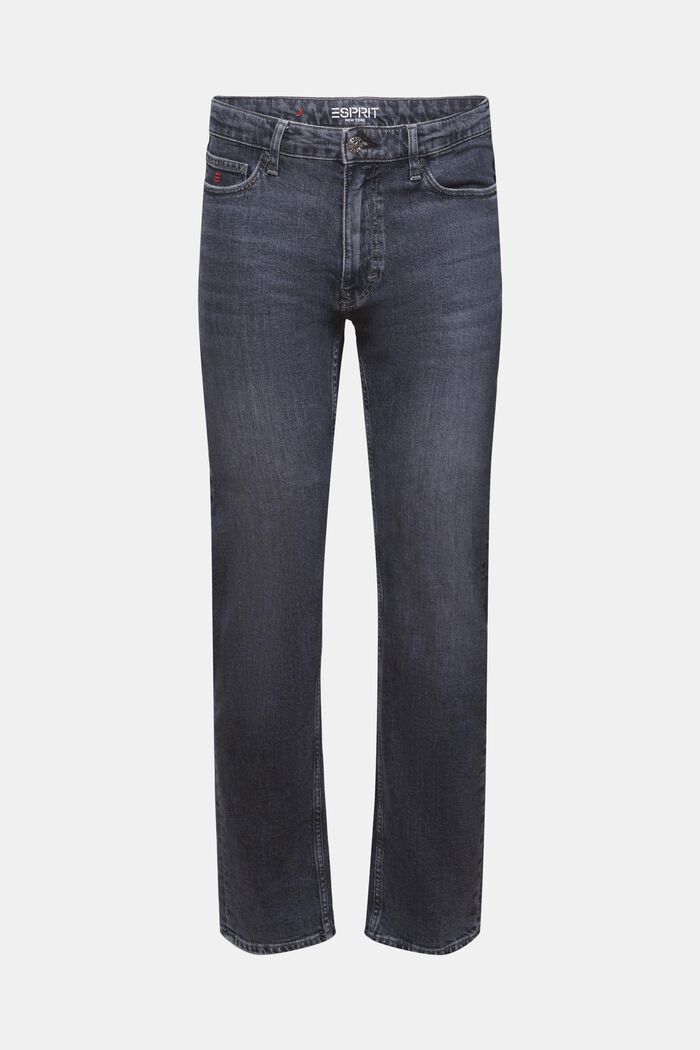 Jeans mit geradem Bein und mittelhohem Bund