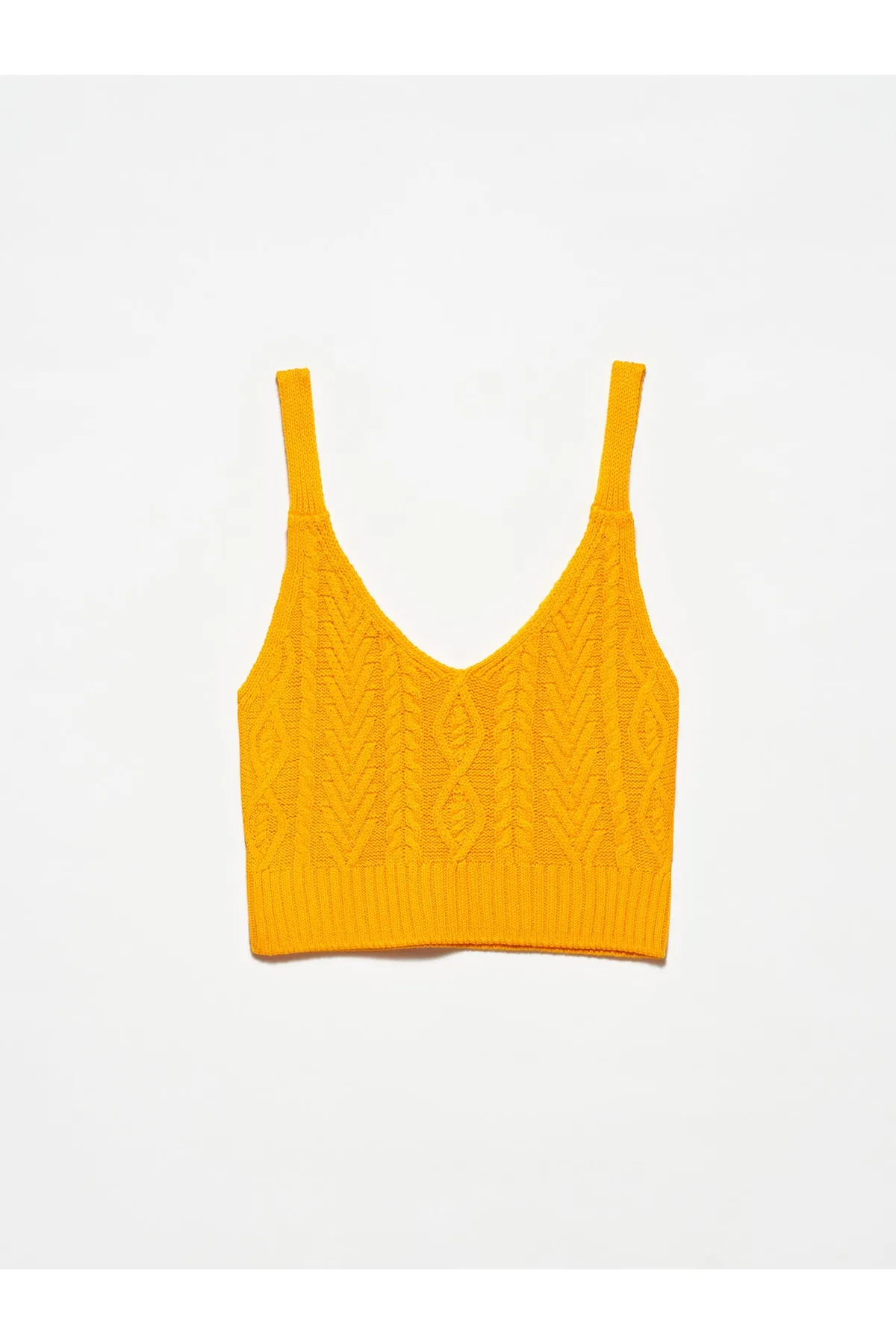 Dilvin  10180 Träger-Strick-Tanktop – Orange