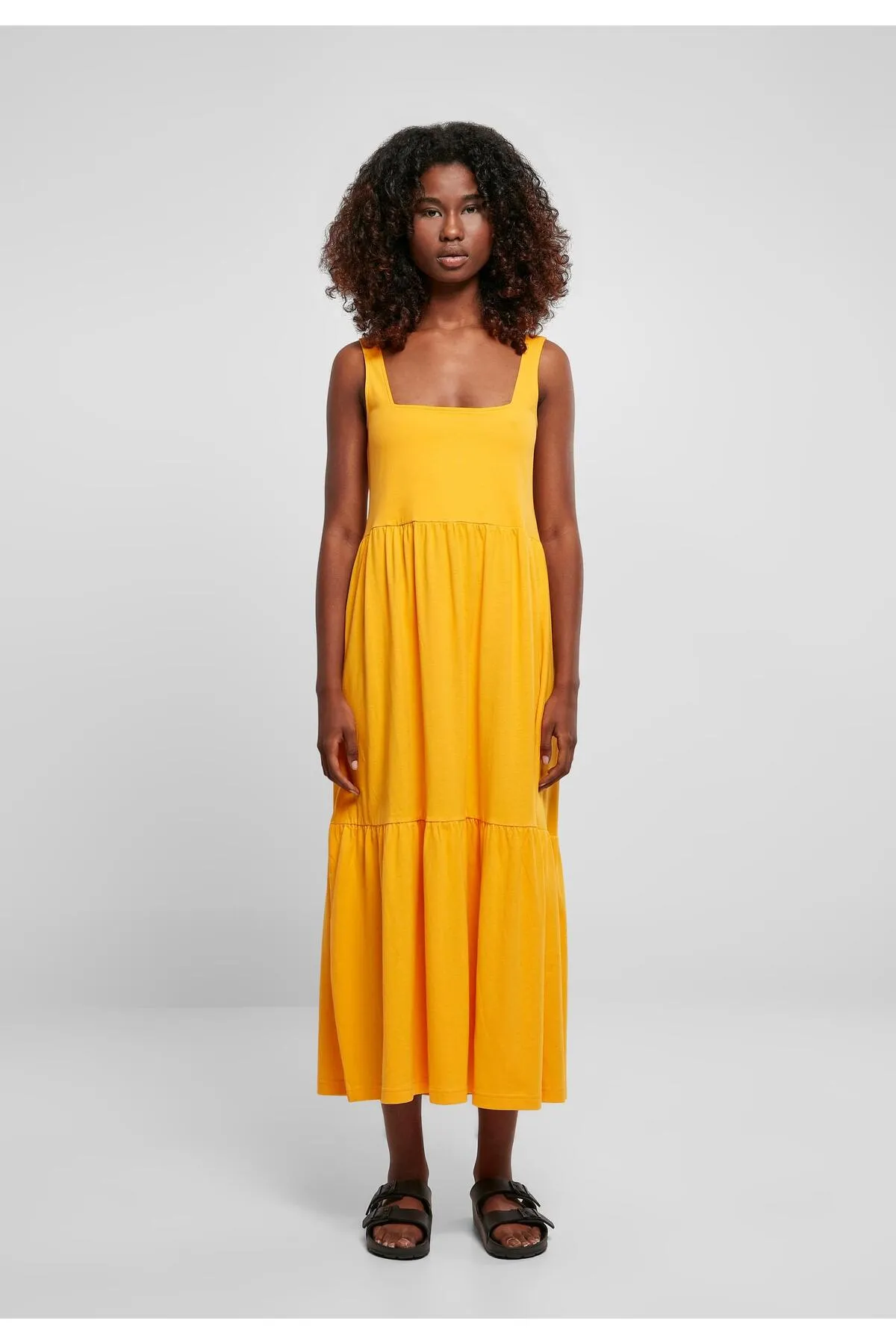 Urban Classics  Damen 7/8-langes Volant-Sommerkleid für Damen