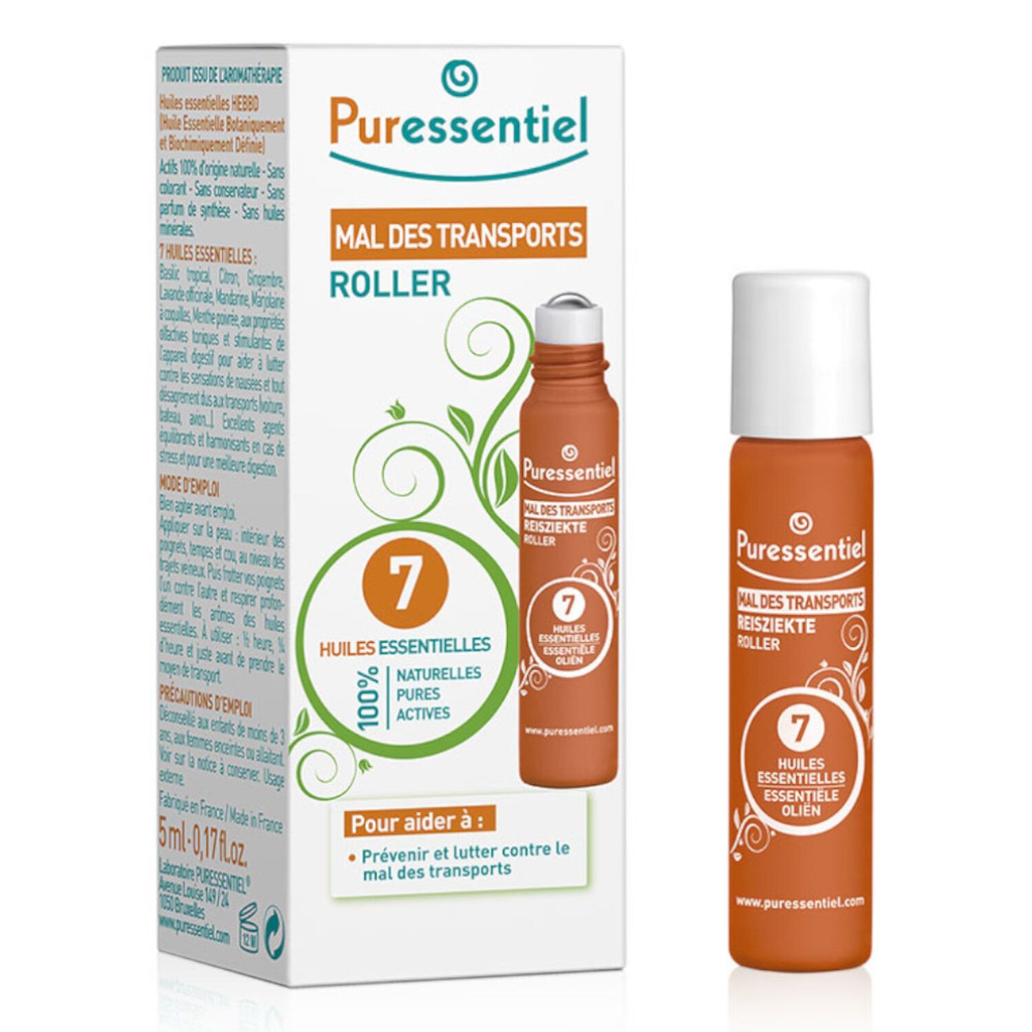 Puressentiel Mal des Transports Roller aux 7 Huiles Essentielles 5 ml