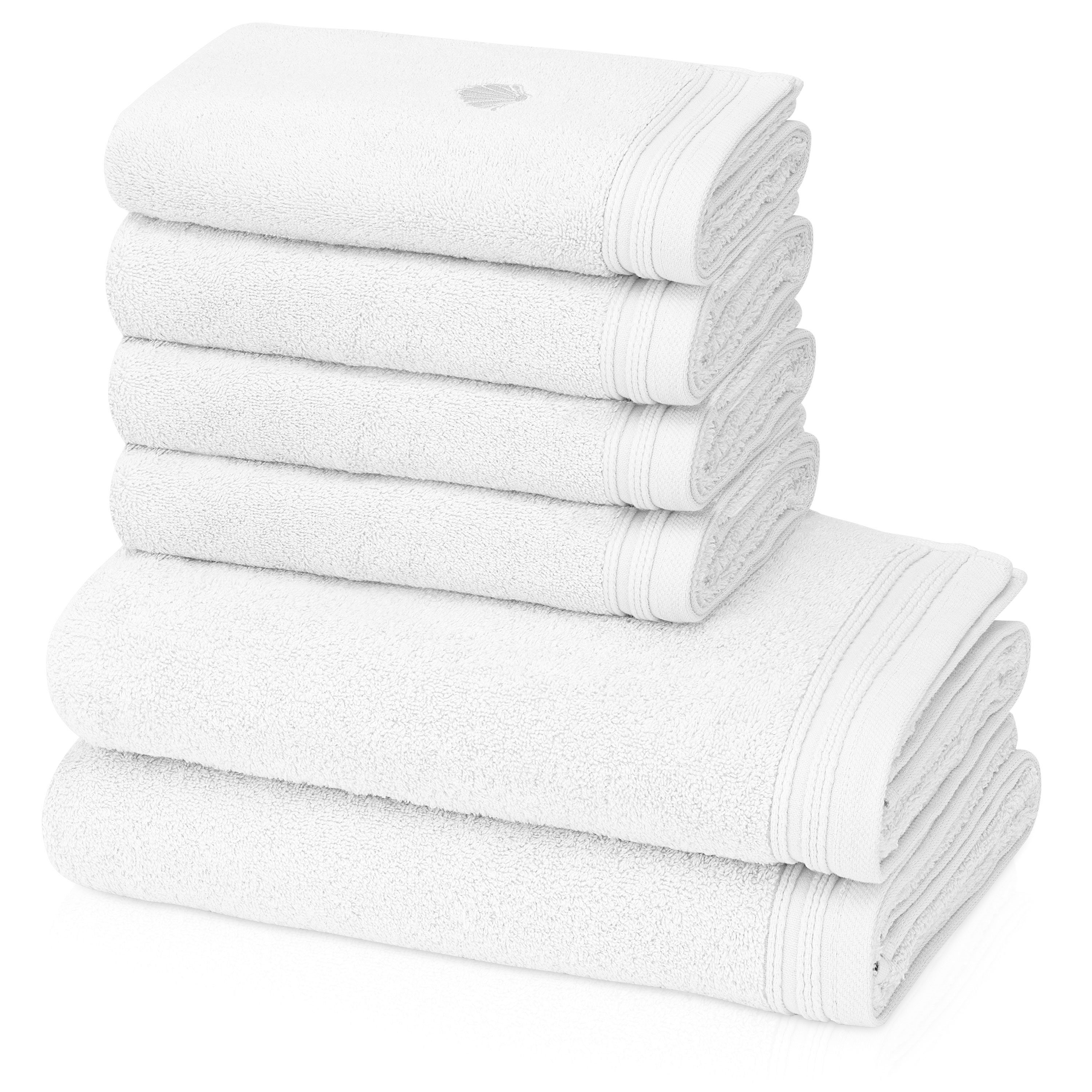 KLASBROOK Handtuch Set Linnea, (6-tlg), 2, 4 oder 6 teiliges Luxus Set, 100% Baumwolle, extra flauschig