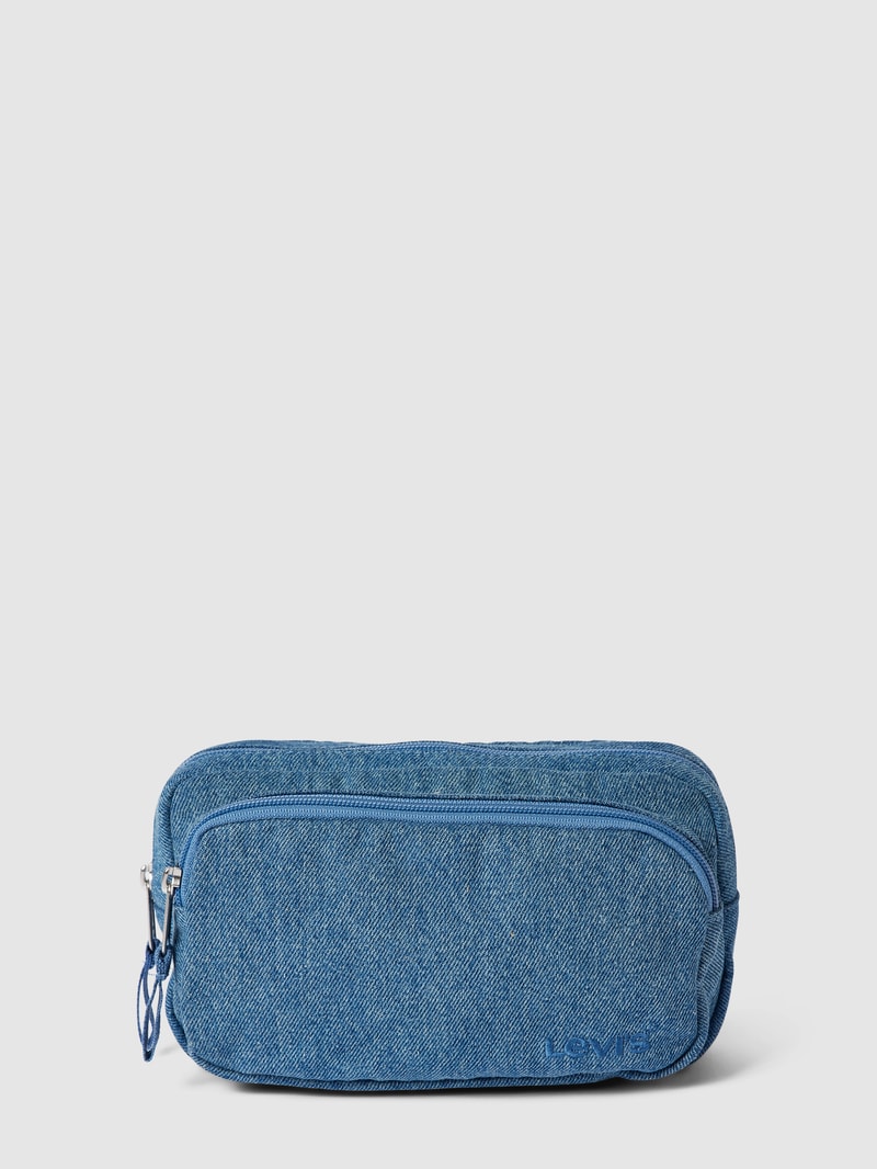 Bauchtasche mit Label-Stitching Modell 'STREET PACK' in hellblau