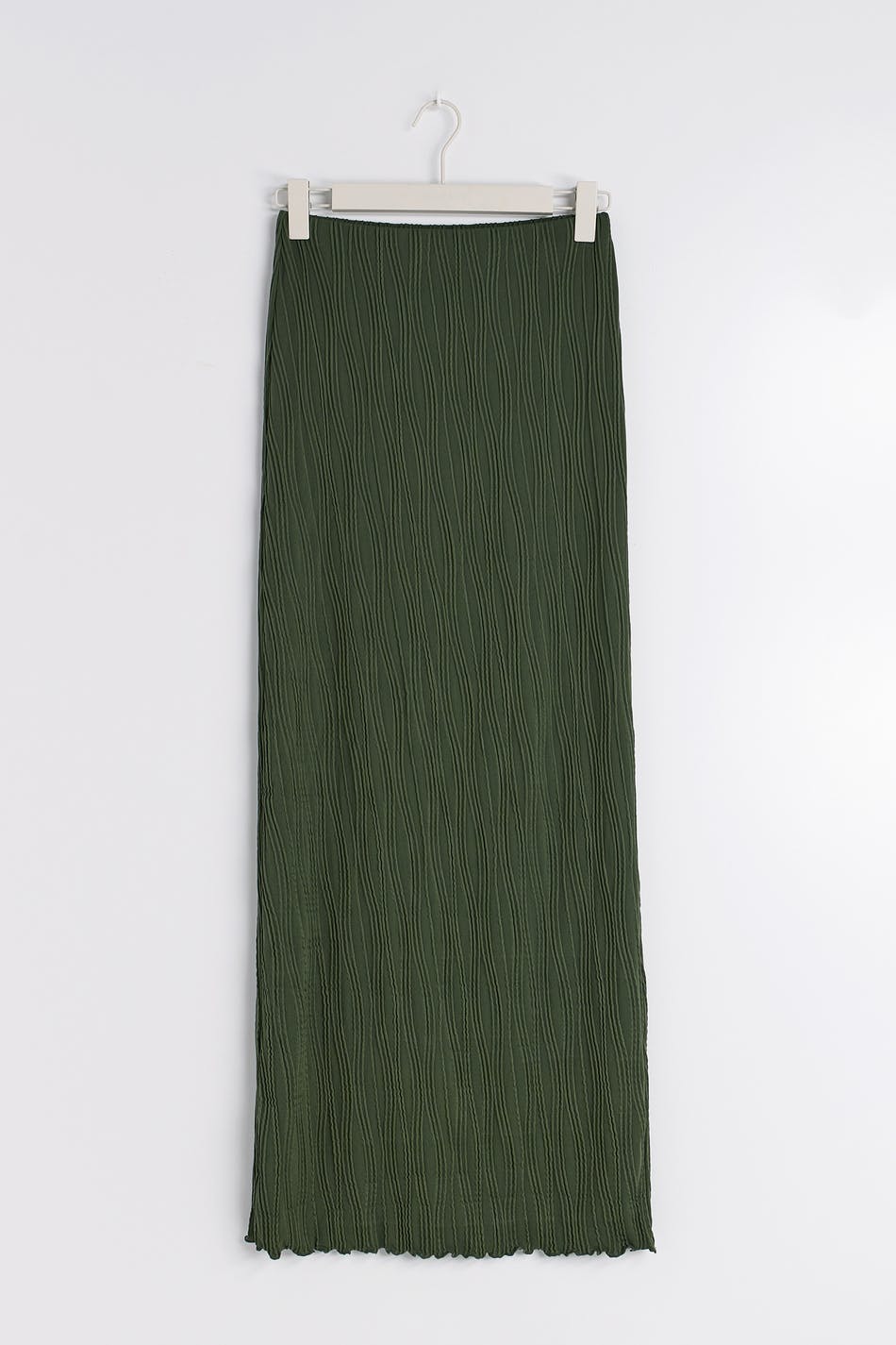 Wave textured maxi skirt