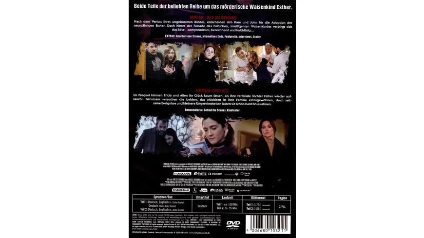 Orphan: First Kill & Das Waisenkind  [2 DVDs]