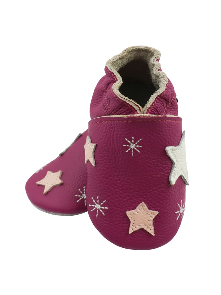 Yalion Leder-Krabbelschuhe 