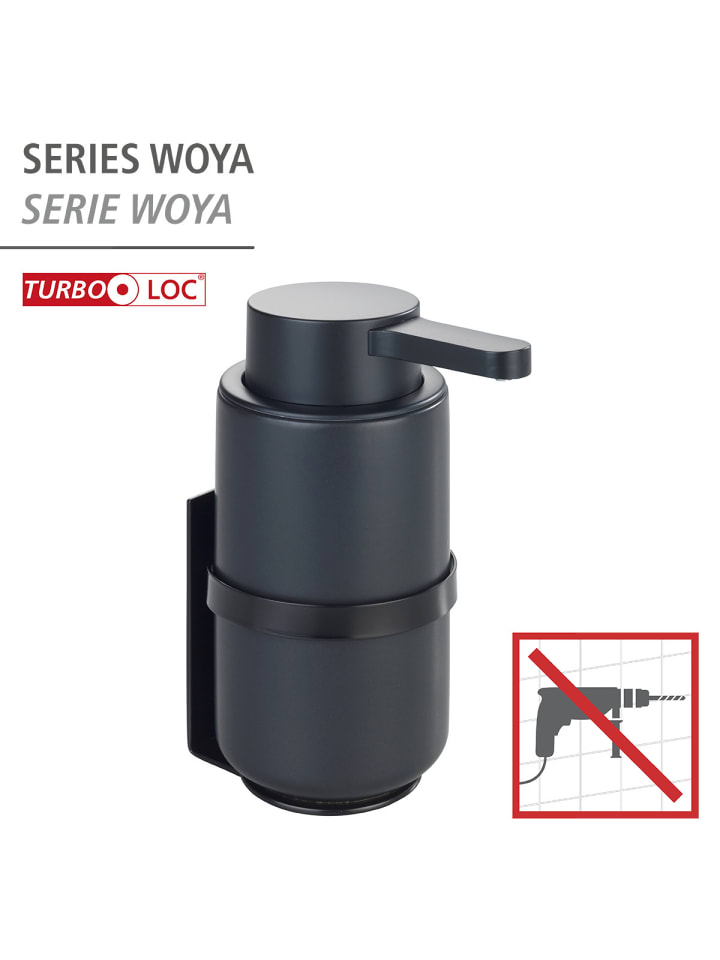 Wenko Wand Seifenspender Woya, Schwarz, Wand Seifenspender Mod. Woya, Schwarz in Schwarz günstig kaufen onesize