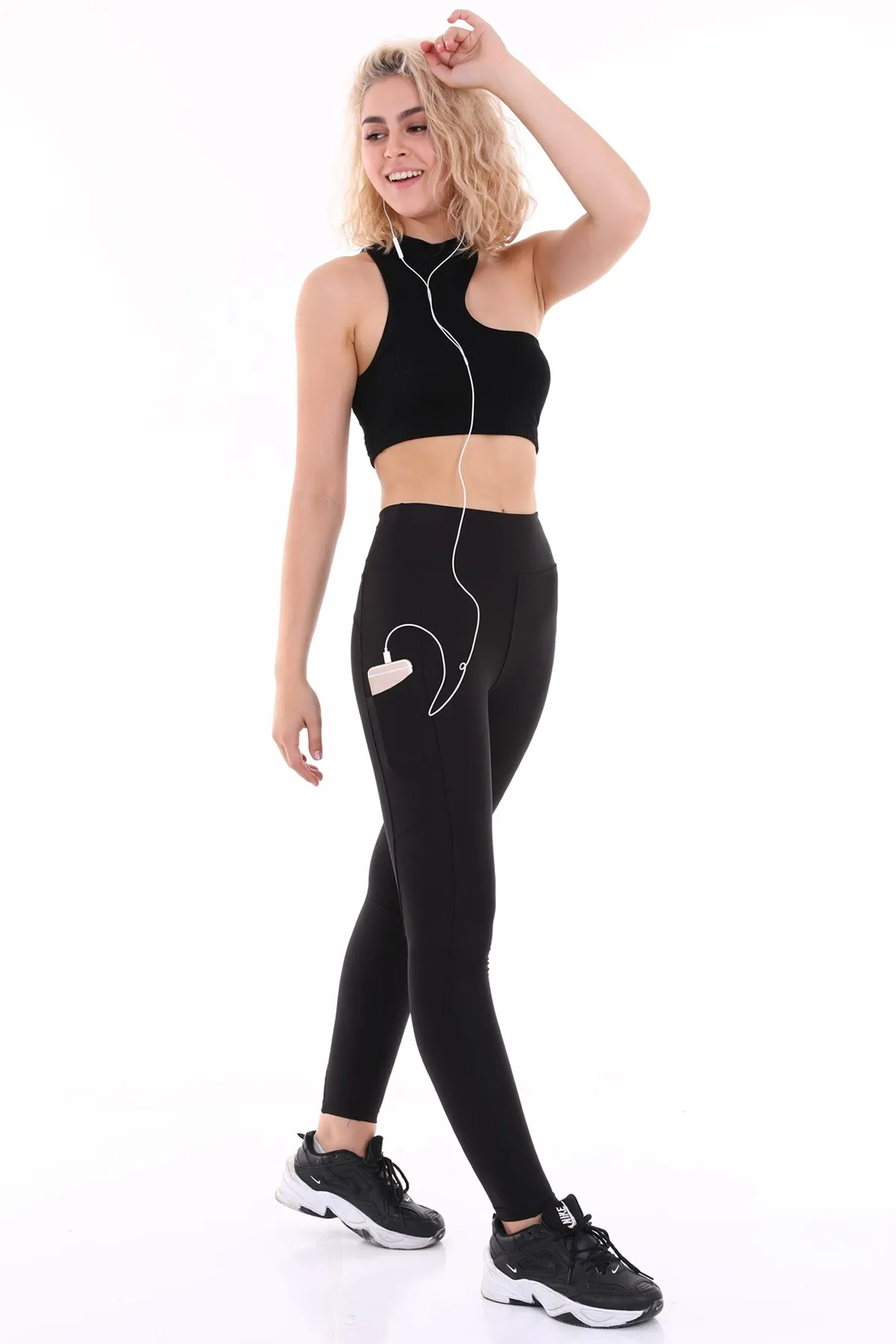 Alışveriş Sokağı  Sport-Leggings - Schwarz - Mittlerer Bund