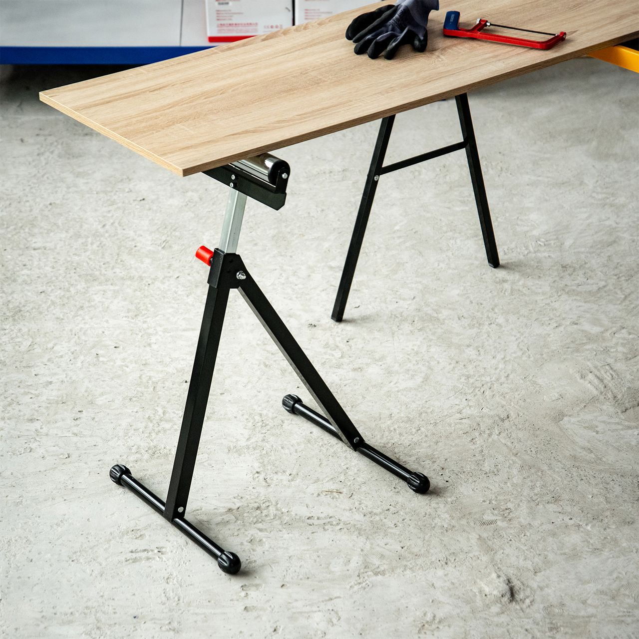 HOMCOM Rollenbock bis 90 kg, Metall, Schwarz