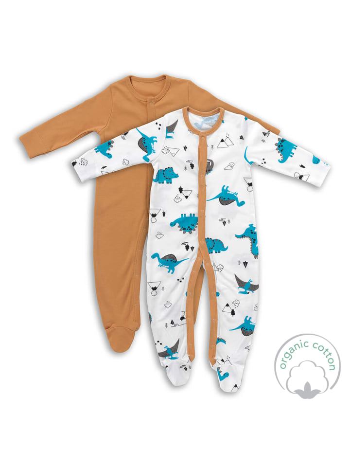 Schlummersack Bio Baby-Schlafanzug langarm 2er Pack in Hellblau günstig kaufen