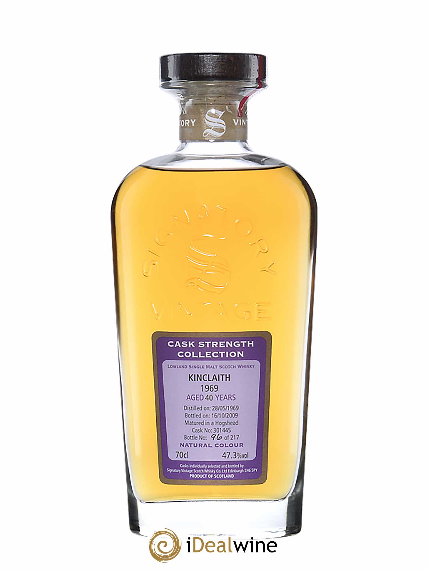 Whisky Kinclaith 40 ans SV  1969 - Lot de 1 Bouteille
