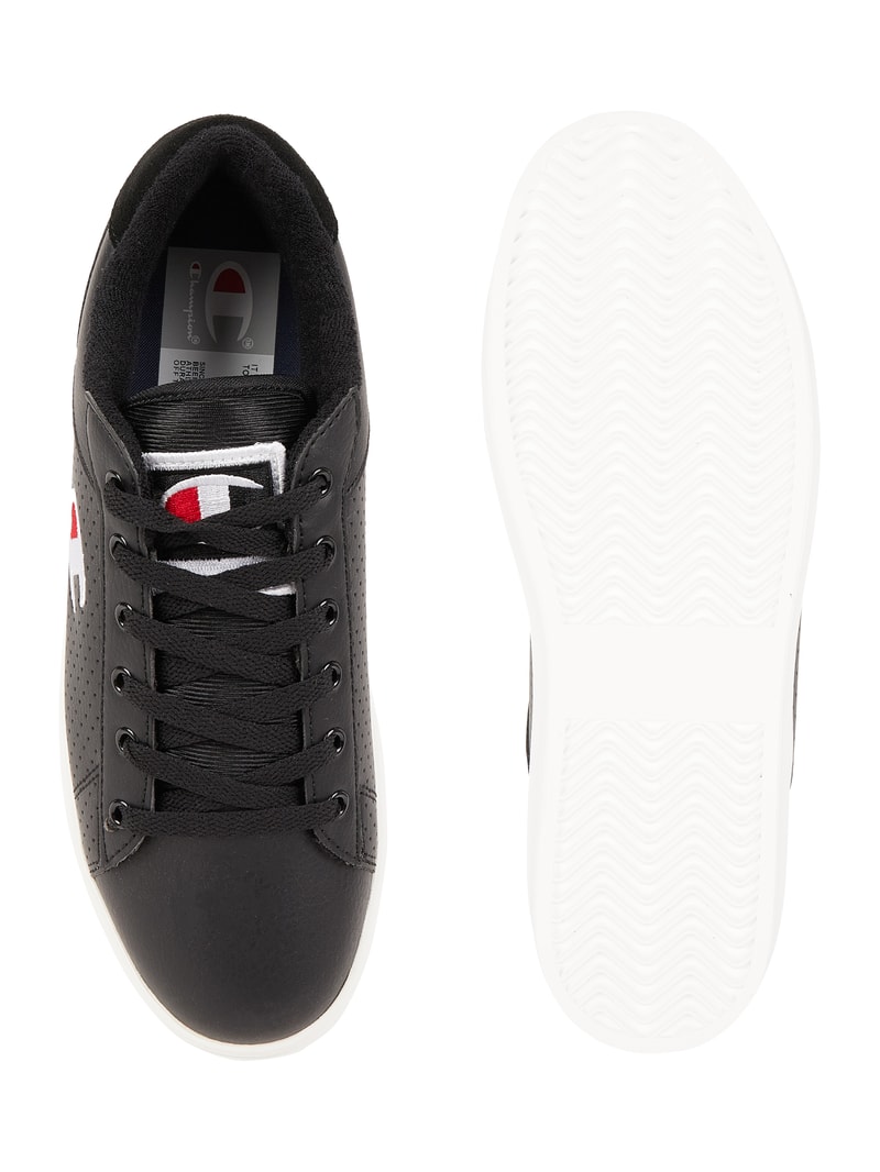Sneaker in Leder-Optik Modell 'La Mesa' in schwarz
