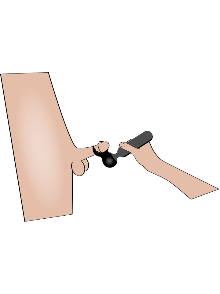 Couples Choice Massagestab wand vibrator with 3 Attachments in schwarz günstig kaufen 21,5 cm
