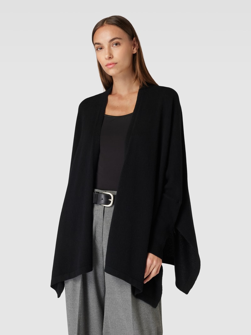 Cardigan mit gerippten Abschlüssen in black