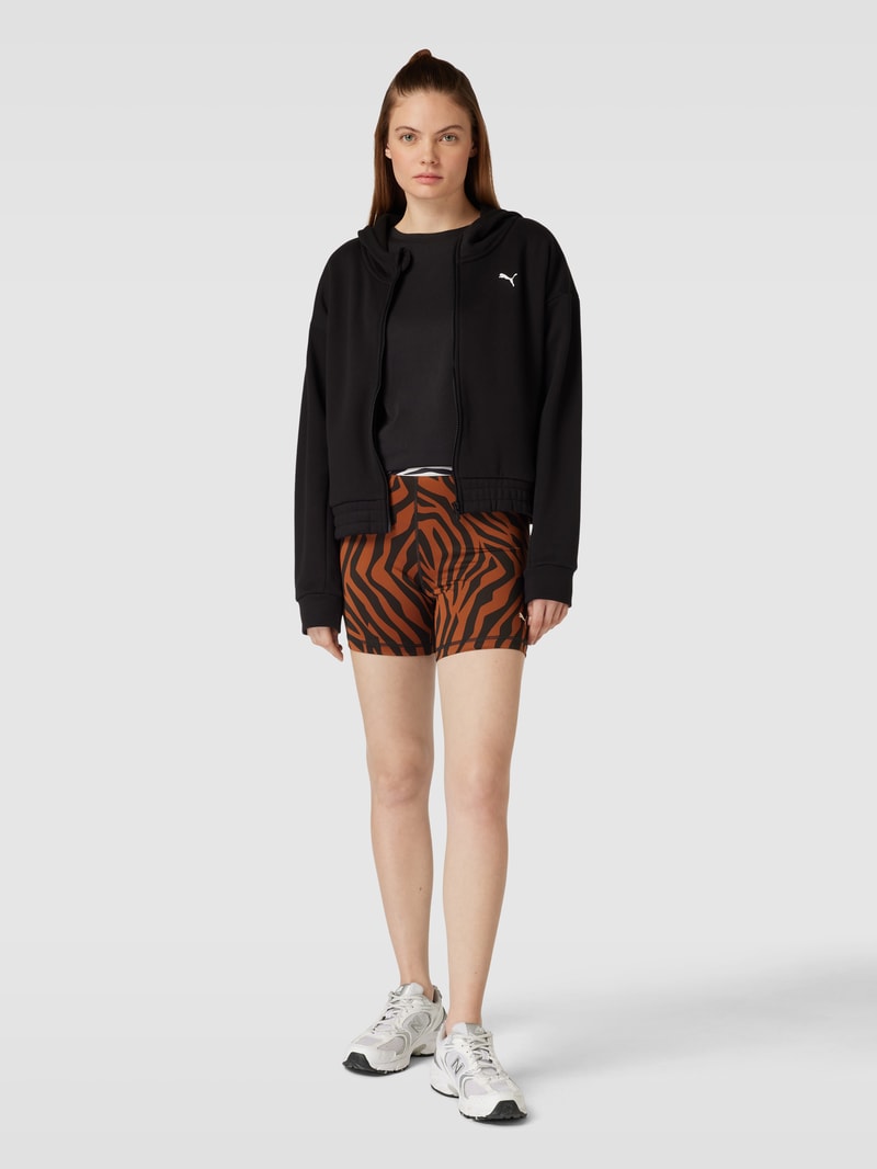 Sweatjacke mit Kapuze Modell 'Train' in black