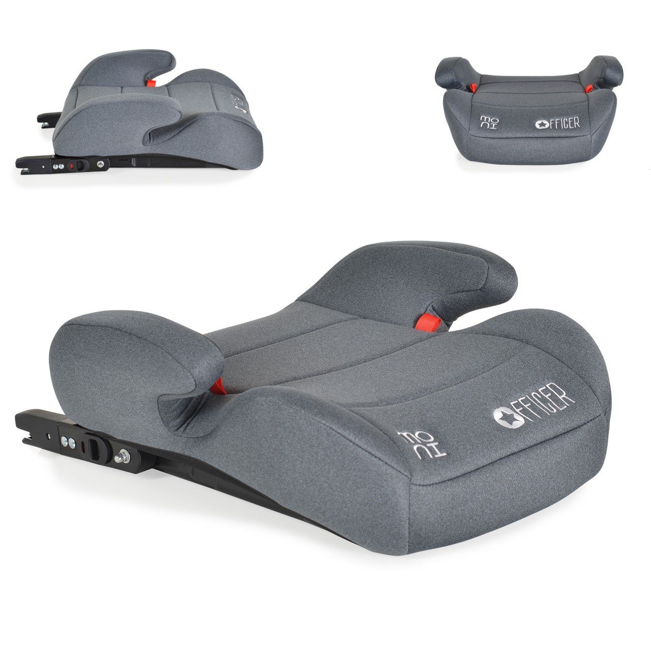 Moni Kindersitzerhöhung Kindersitz Officer Isofix Gruppe 3, bis: 36 kg, (22 - 36 kg) Isofix-Sicherheitssystem, waschbar