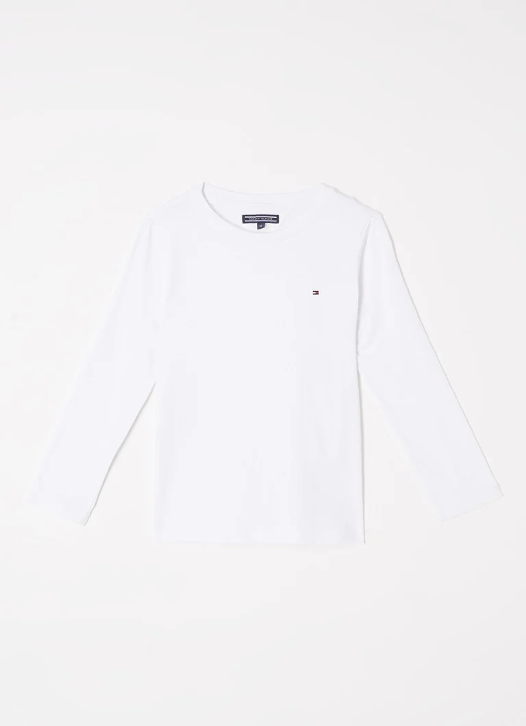 Tommy Hilfiger krekls ar garām piedurknēm un izšuvumu uz logotipa