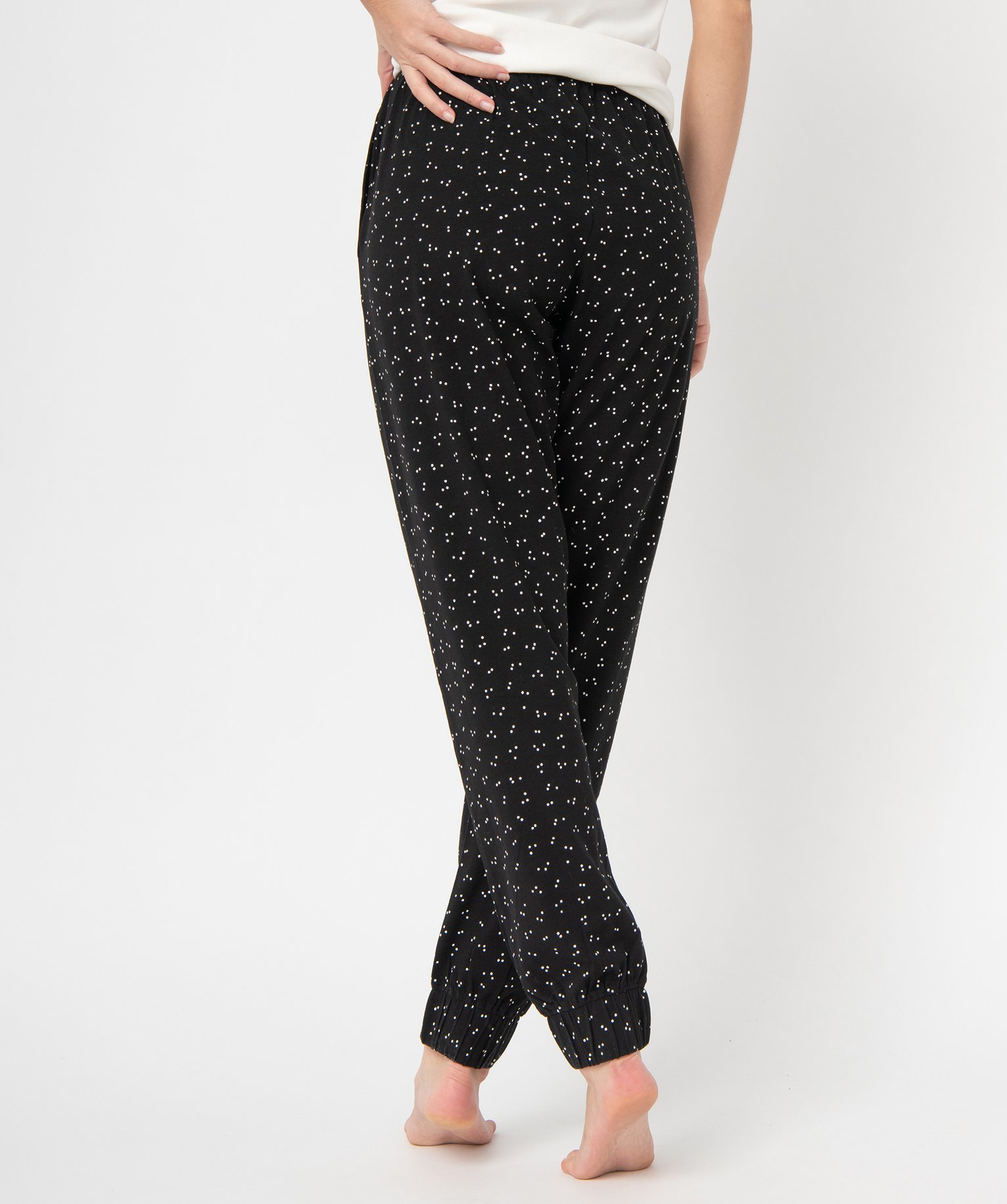 Pantalon de pyjama femme imprimé avec bas élastiqué imprime | GEMO