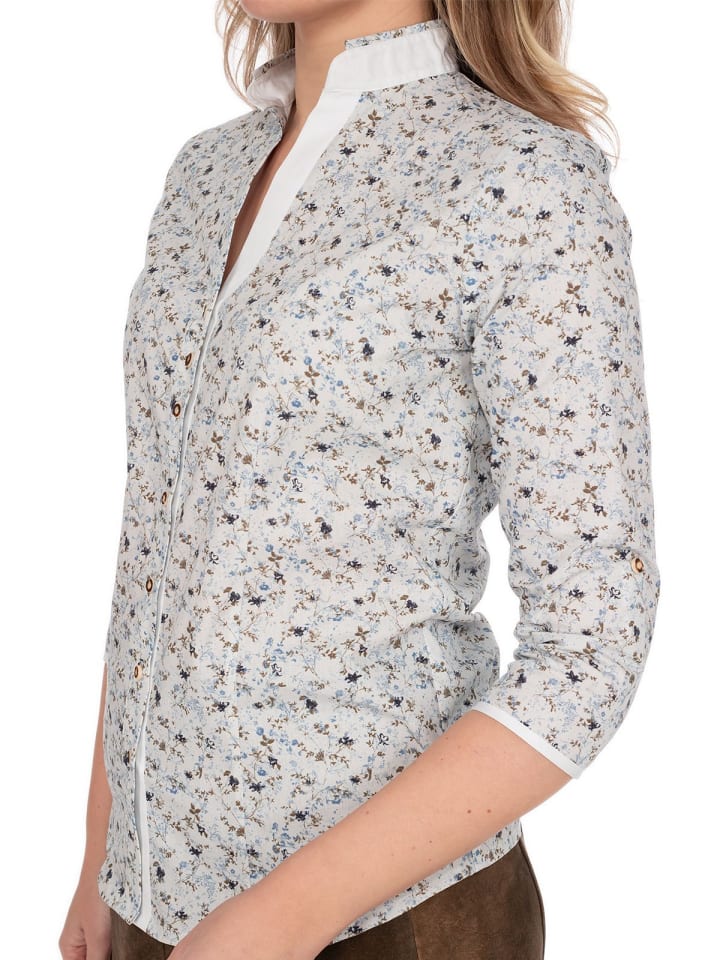 OS-Trachten Bluse 450000-4300 in mittelblau günstig kaufen