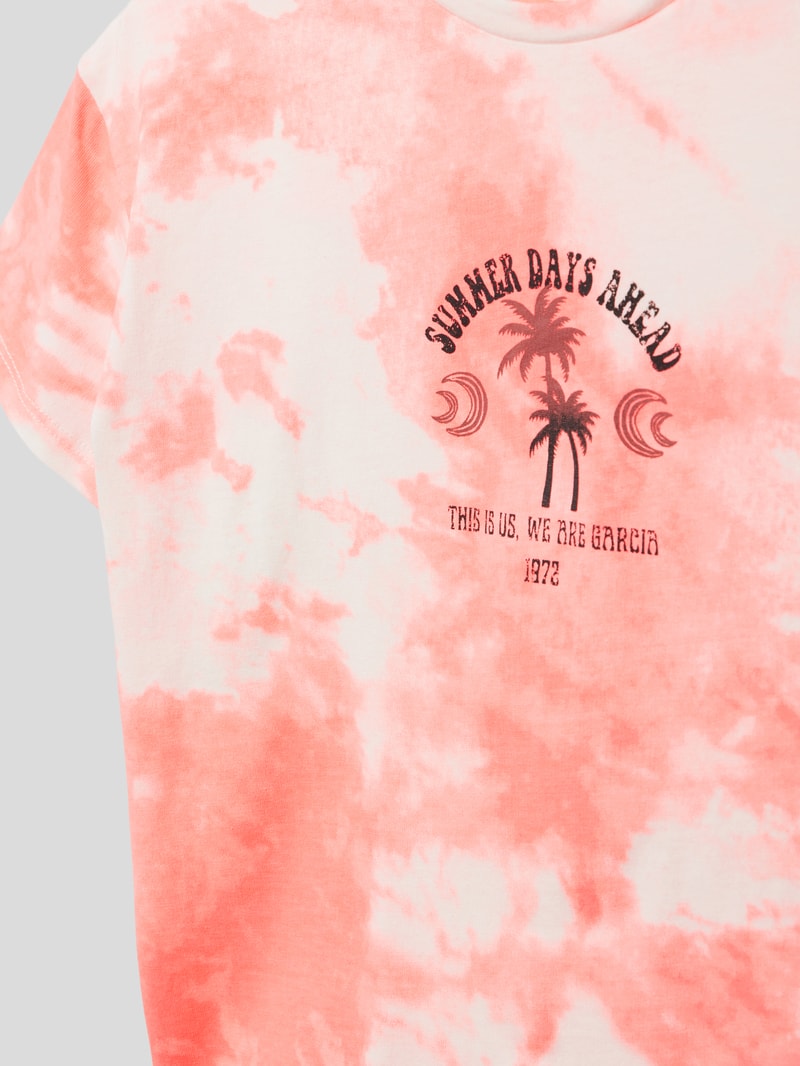 T-Shirt mit Statement-Print Modell 'MARGIN' in dunkelgrau