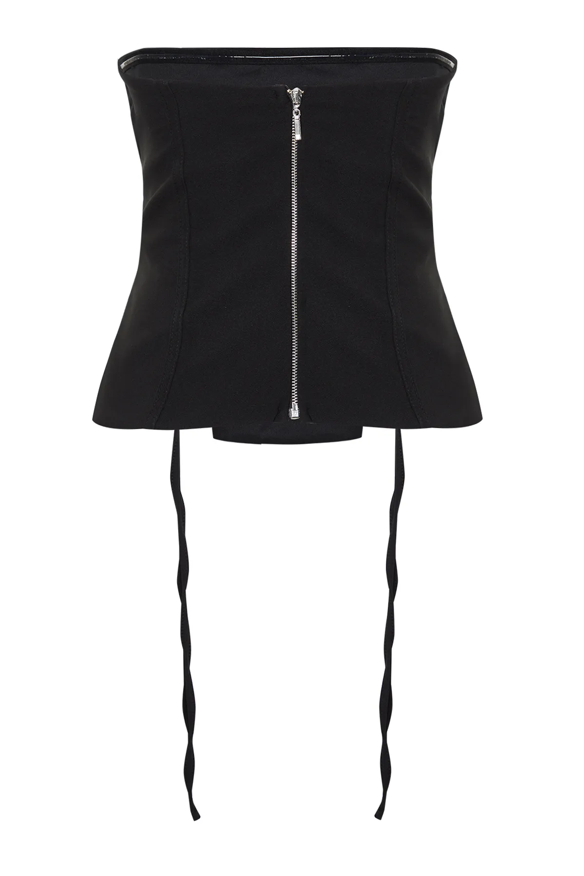Trendyol Collection  Schwarzes gewebtes Bustier mit Reißverschluss