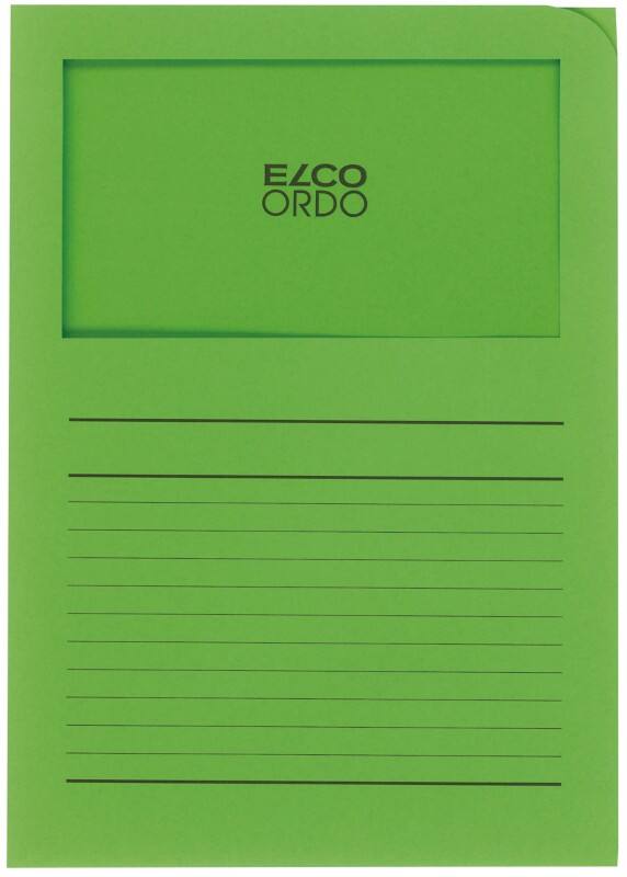 Elco Ordnungsmappe DIN A4 Grün Papier  10 Stück