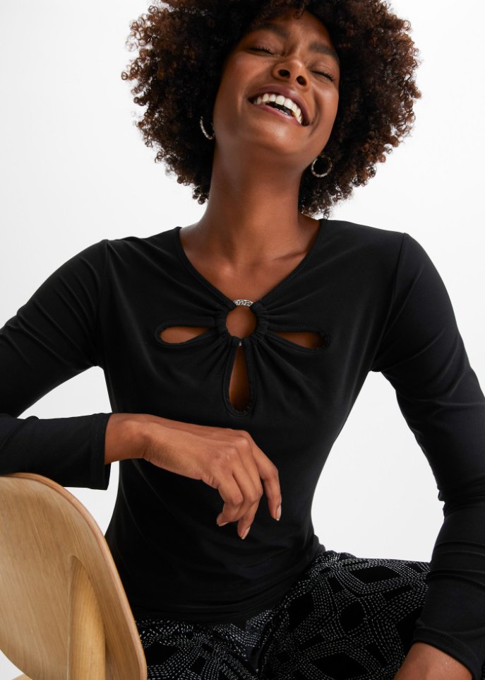 Langarmshirt mit Cut-Outs