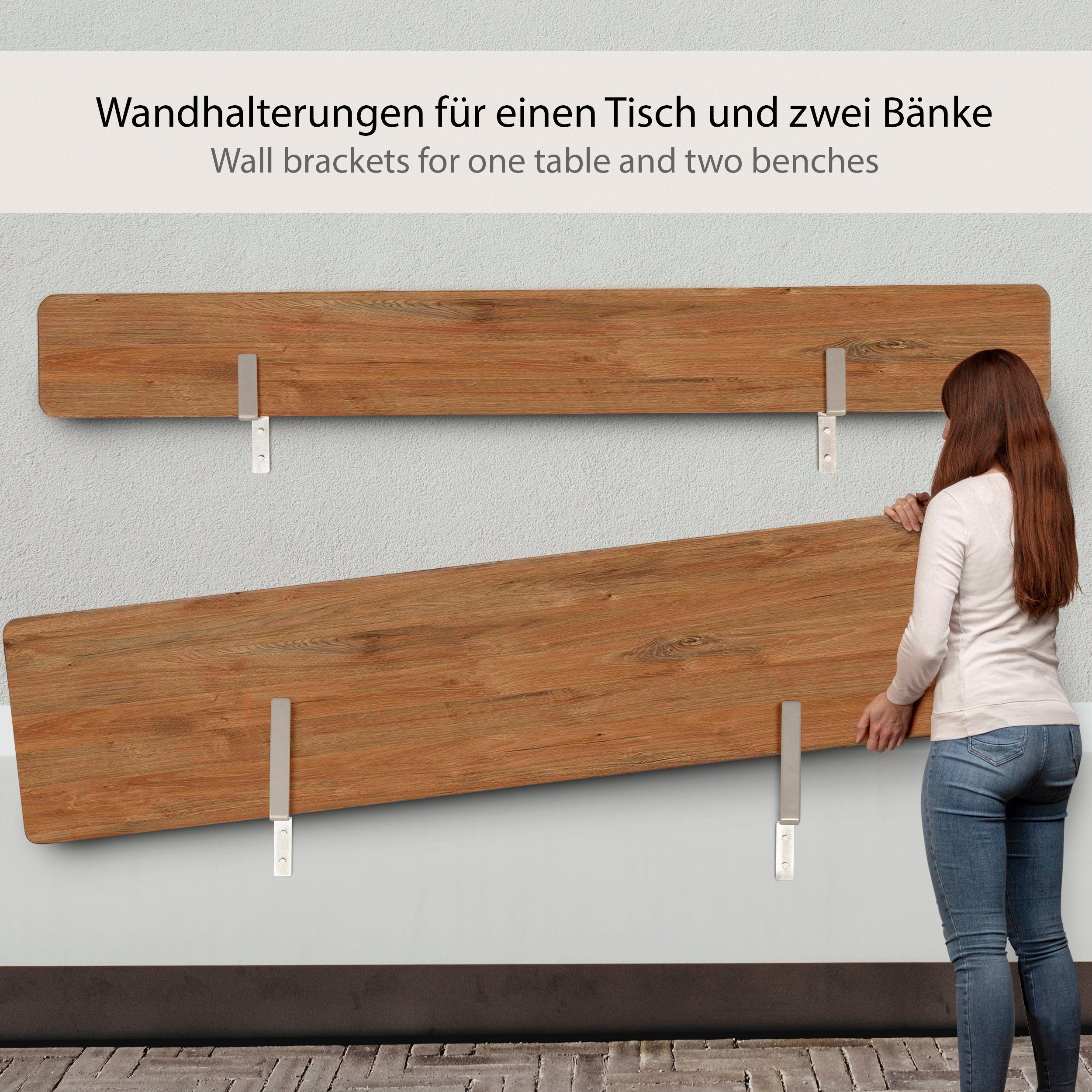 ONVAYA Bierzeltgarnitur Wandhalterung für Bierzeltgarnituren