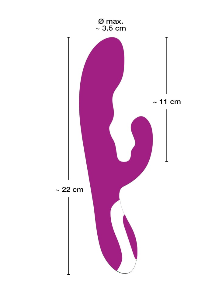 Javida Vibrator mit Wärmefunktion Heating Vibe in lila günstig kaufen 22 cm