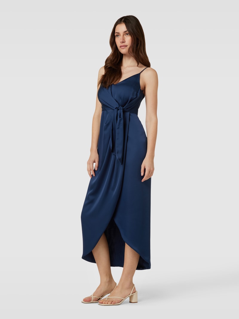 Cocktailkleid mit Knoten-Detail in dunkelblau