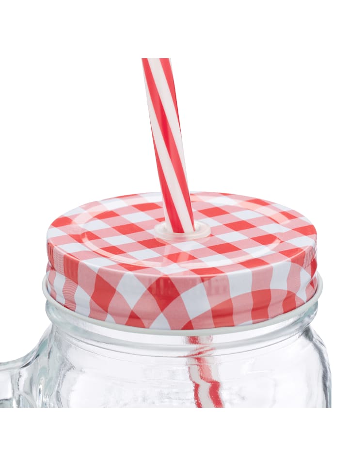 relaxdays 4 x Trinkglas in Transparent/ Bunt - 500 ml günstig kaufen onesize