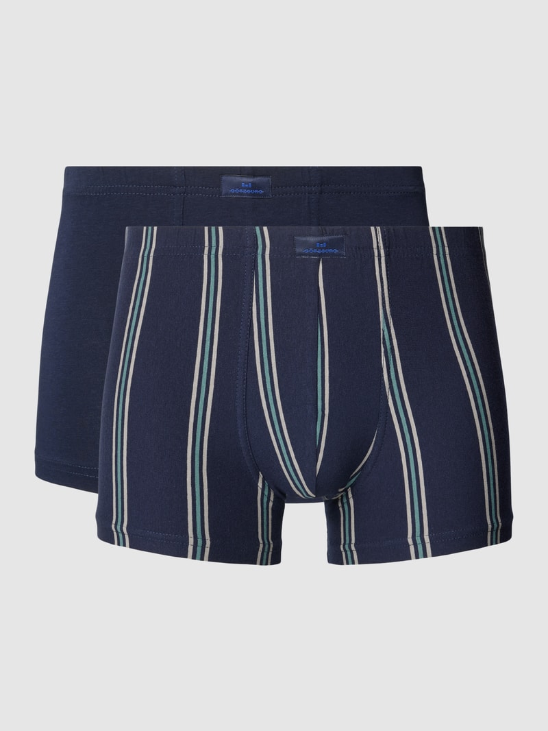 Trunks mit Label-Stitching Modell 'X-LASTIC' im 2er-Pack in dunkelblau