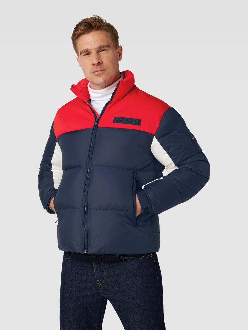 Steppjacke mit Reißverschlusstaschen Modell 'NEW YORK' in marineblau